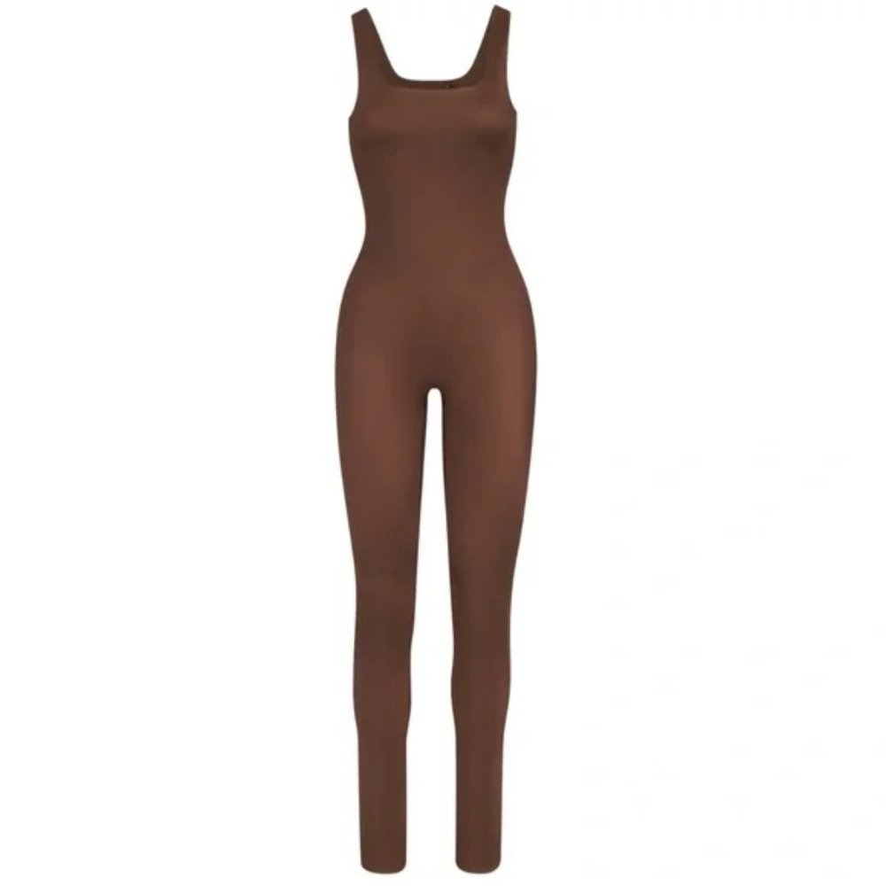 Skims All-In-One Shine Square Neck Tank Onesie